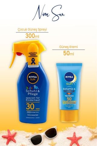Nivea Sun Çocuk Koruma Güneş Spreyi ve Yüz Güneş Kremi