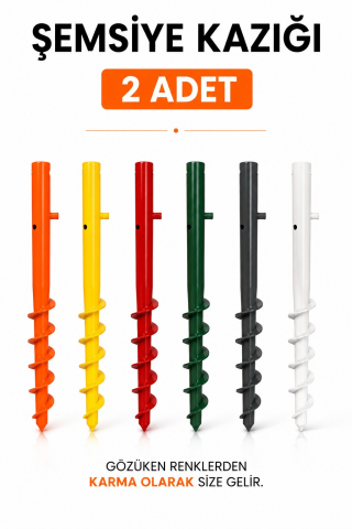 2 adet şemsiye sabitleme kazığı