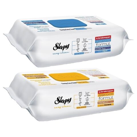Sleepy Easy Clean Yüzey Temizlik Havlusu 2'li Set Arap Sabun - Çamaşır Suyu