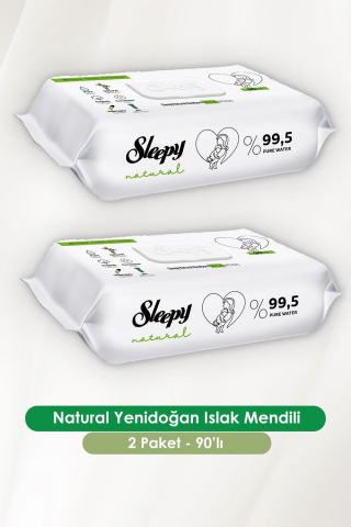 Sleepy 2'li Natural Yenidoğan Islak Mendili 90 Adet ve ROSIE