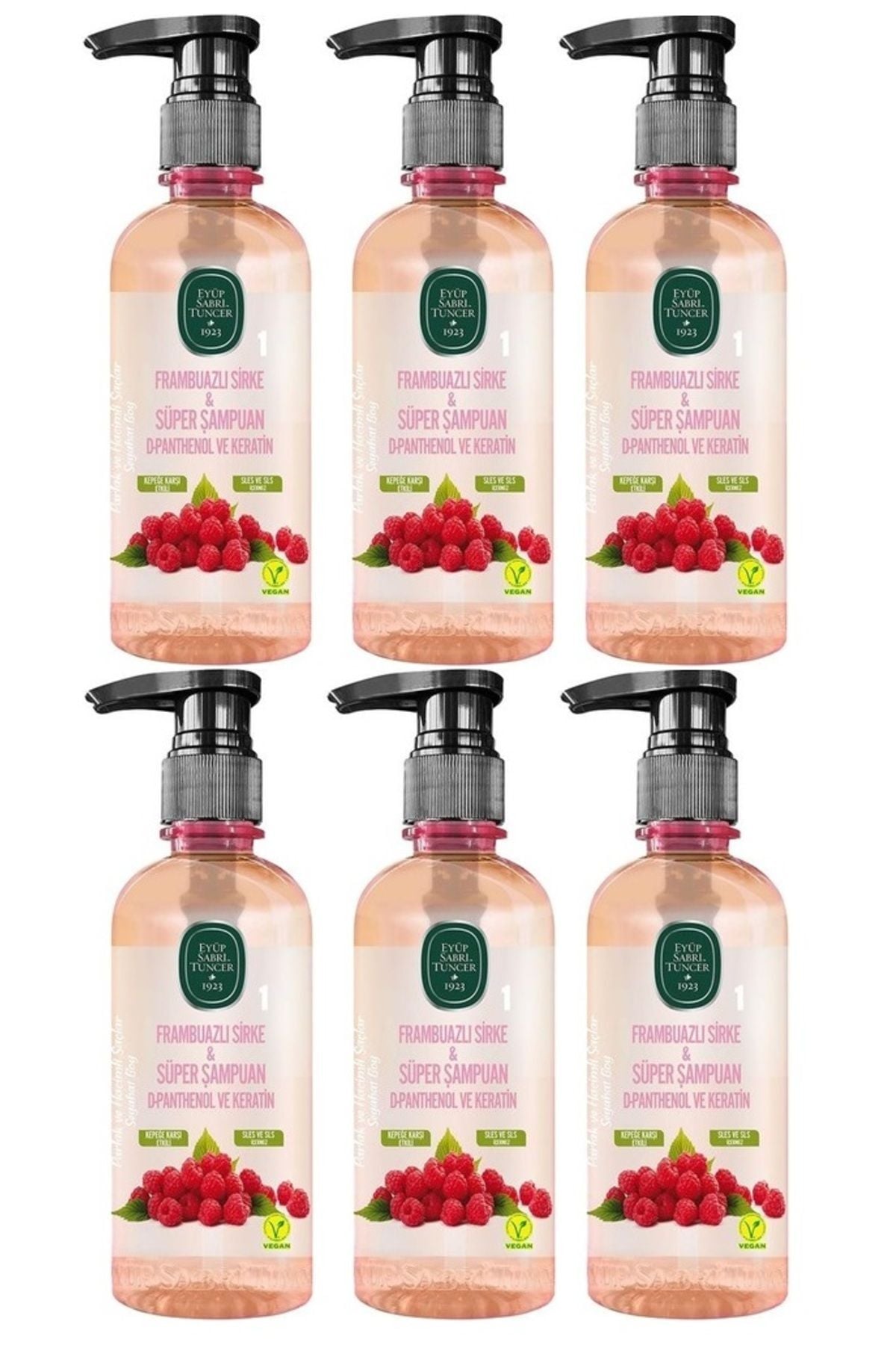 Frambuazlı Sirke Süper Şampuan Seyahat Boy 100 ml X6