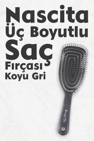 Nascita Üç Boyutlu Saç Fırçası Koyu Gri