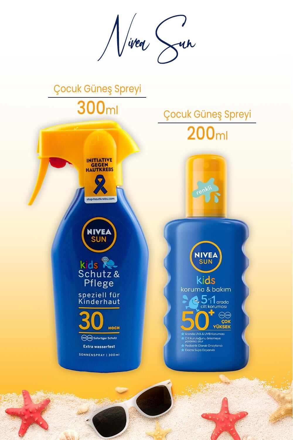 Nivea Sun Çocuk Güneş Spreyi Koruma ve Renkli Nemlendirici