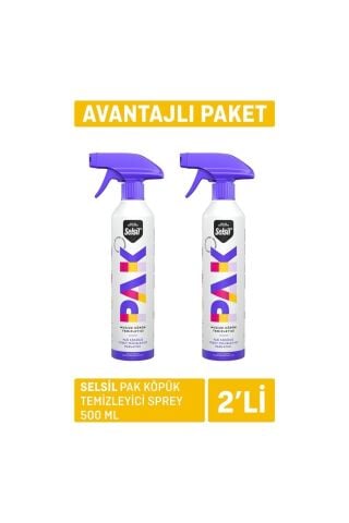Selsil Pak Mucize Köpük Temizleyici Sprey 500 ml x 2 adet