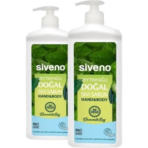 Siveno Zeytinyağlı Doğal Sıvı Sabun 1 Lt X 2