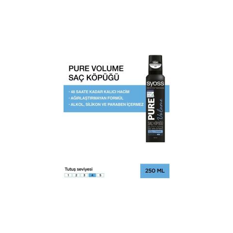 Syoss Pure Volume Saç Köpüğü 250 ml