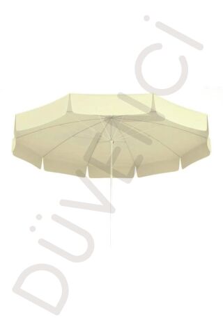 6 Adet Düvenci Plaj Şemsiyesi Krem Renkli - 10 telli - 2 M - Eğim Verilebilir - Bidonsuz