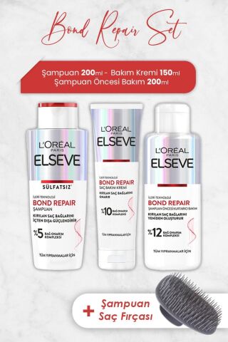 Elseve Bond Repair Saç Bakım Serisi Ve Şampuan Fırçası