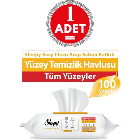 Sleepy Easy Clean Yüzey Temizlik Havlusu 100'lü