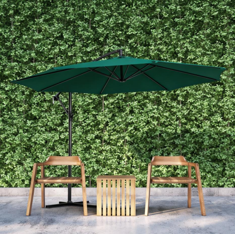 Koyu Yeşil, Bahçe Şemsiyesi Makaralı 300cm, 8 telli