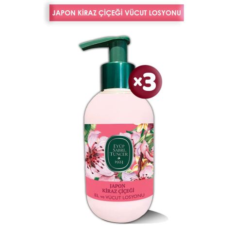 Eyüp Sabri Tuncer Japon Kiraz Çiçeği El ve Vücut Losyonu 280 ml x 3