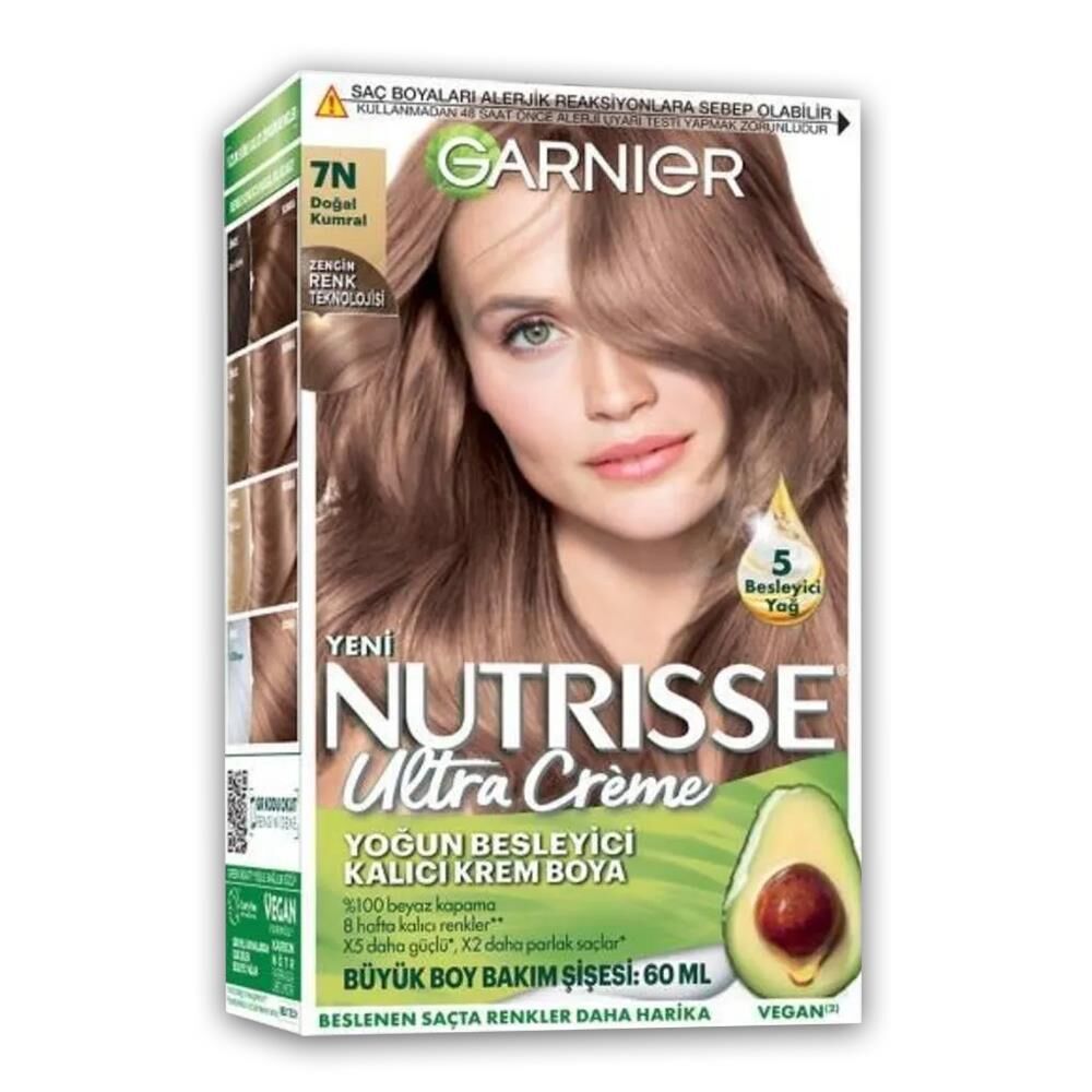 Garnier Nutrisse Yoğun Besleyici Kalıcı Krem Saç Boyası 7N Doğal Kumral