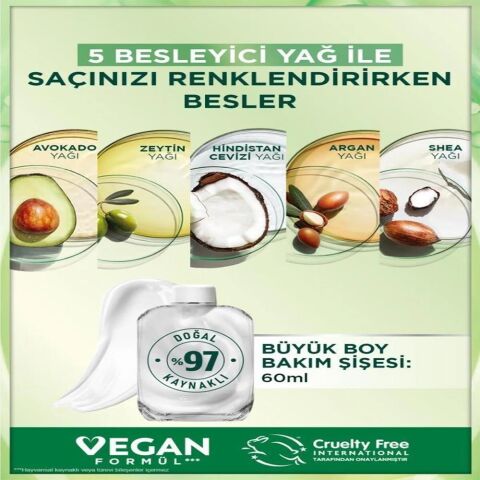 Garnier Nutrisse Yoğun Besleyici Kalıcı Krem Saç Boyası 7N Doğal Kumral