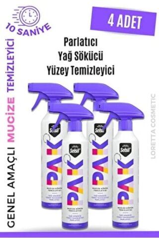 Selsil Pak 4 Lü 500 Ml Mucize Köpük Temizleyici Sprey