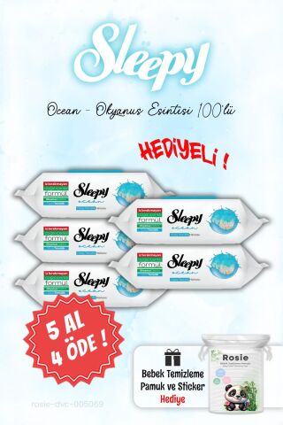Sleepy Ocean - Okyanus 5 AL 4 ÖDE Islak Havlusu  ve ROSIE