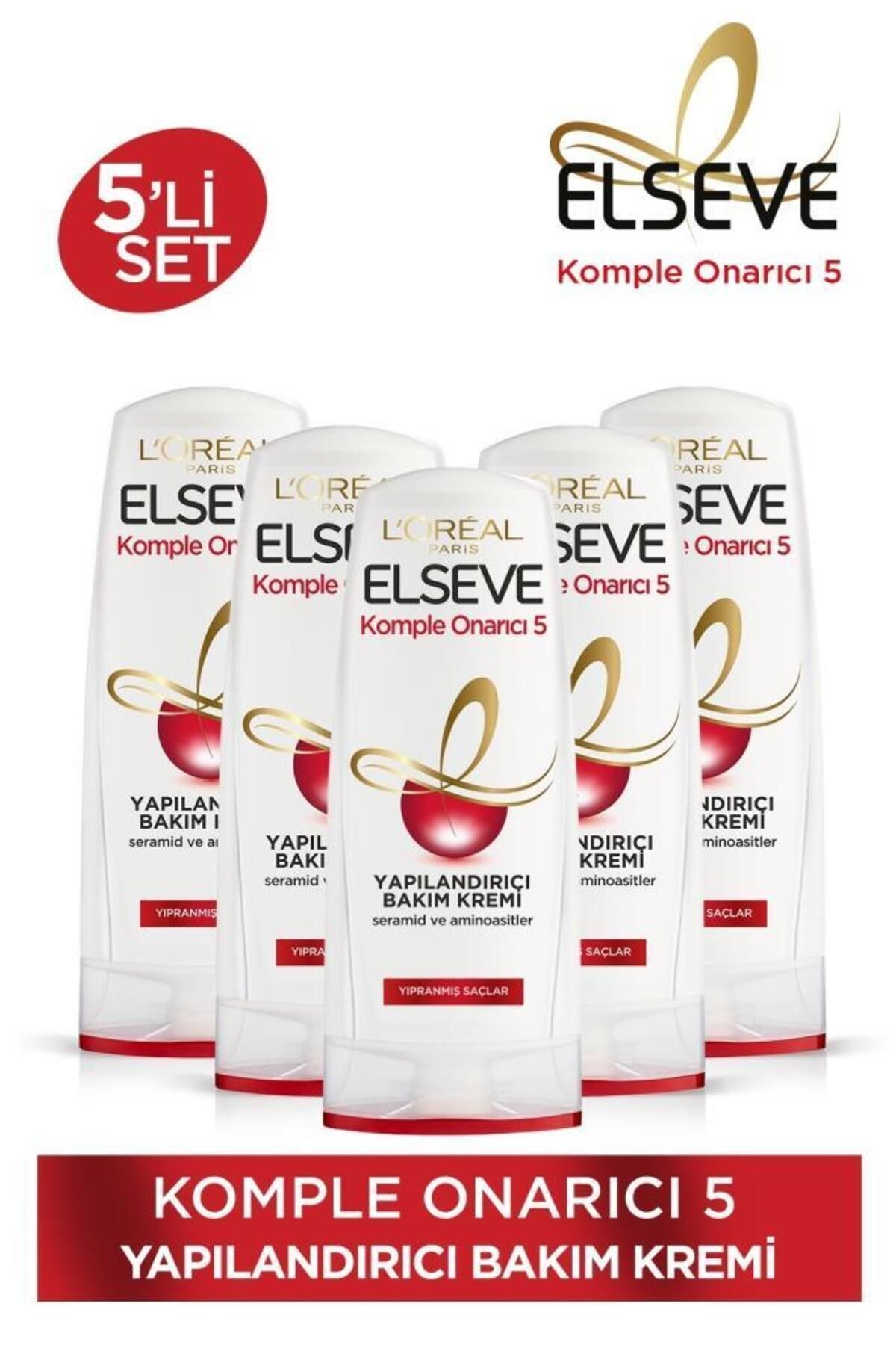 Elseve 5'li Komple Onarıcı 5 Yapılandırıcı Bakım Kremi 390 Ml Seti