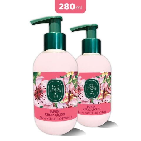 Eyüp Sabri Tuncer Japon Kiraz Çiçeği El ve Vücut Losyonu 280 ml x 2
