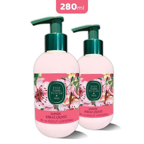 Eyüp Sabri Tuncer Japon Kiraz Çiçeği El ve Vücut Losyonu 280 ml x 2