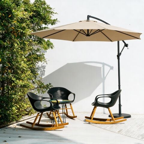 Koyu Krem, Bahçe Şemsiyesi Makaralı 300cm, 8 telli