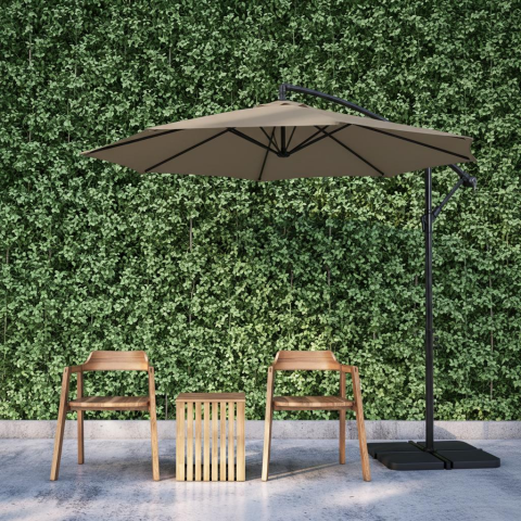 Koyu Krem, Bahçe Şemsiyesi Makaralı 300cm, 8 telli