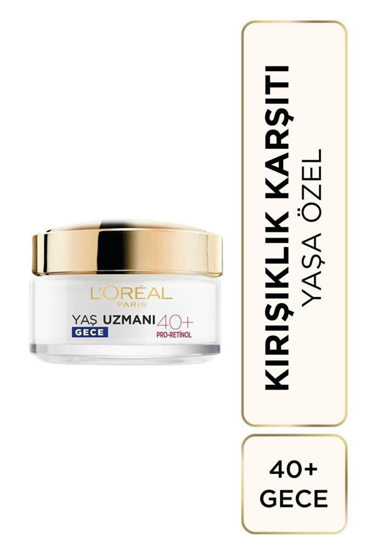 L'Oreal Paris 40+ Kırışık Karşıtı Gece Kremi 50 ml