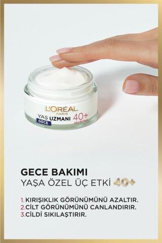 L'Oreal Paris 40+ Kırışık Karşıtı Gece Kremi 50 ml