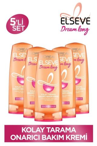 Elseve 5'li Dream Long Kolay Tarama Saç Bakım Kremi 390ml Seti