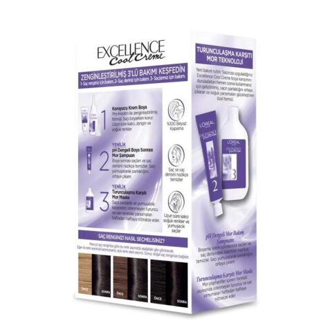 Loreal Paris Excellence Cool Creme Saç Boyası 3.11 Ekstra Küllü Koyu Kahve