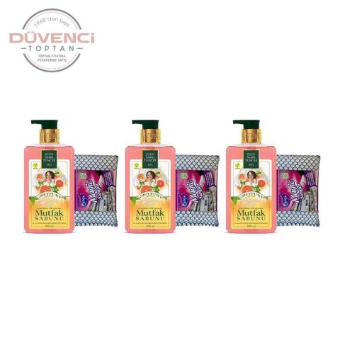 Eyüp Sabri Tuncer Bakımlı Eller Greyfurt Mutfak Sabunu 500 ml + Magic Sünger x 3 Adet