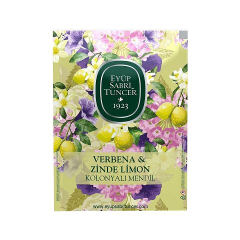 Eyüp Sabri Tuncer Verbena & Zinde Limon Kolonyalı Mendil Büyük Boy 50'li