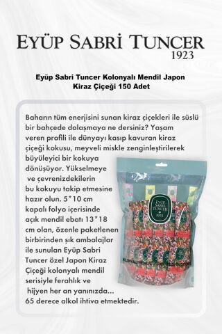 Eyüp Sabri Tuncer Kolonyalı Mendil Japon Kiraz Çiçeği 150 Adet 5 Al 4 Öde ve Rosie Pamuk