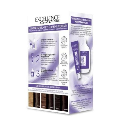 Loreal Paris Excellence Cool Creme Saç Boyası 4.11 Ekstra Küllü Kahve