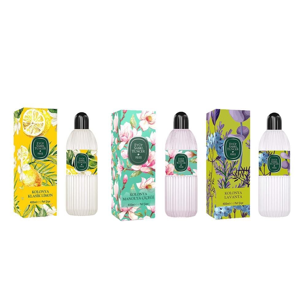 Eyüp Sabri Tuncer Kolonya Klasik Limon, Manolya Çiçeği ve Lavanta Pet Şişe 400 ml