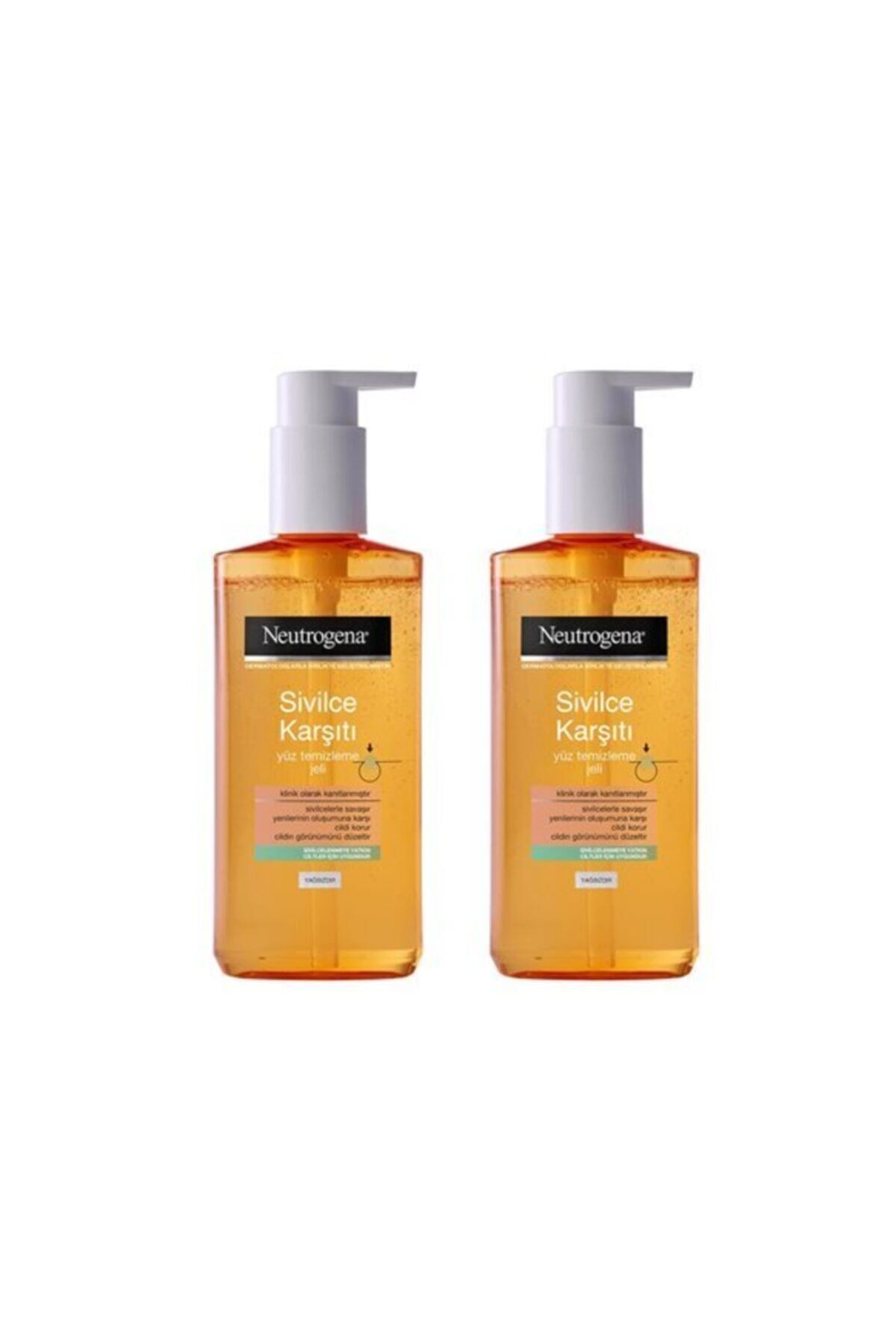 Neutrogena Visibly Clear Sivilce Karşıtı Yağsız Yüz Temizleme Jeli 200 ml x 2