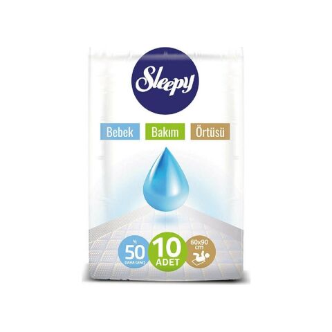 Sleepy Babycare Bebek Bakım Örtüsü 10 Adet