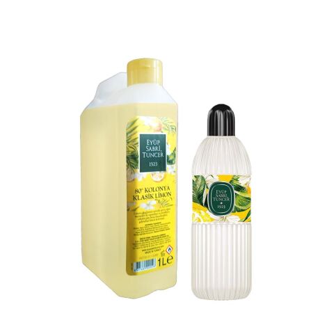 Eyüp Sabri Tuncer Klasik Limon Kolonyası 1 lt Bidon Tipi ve 400 ml Pet