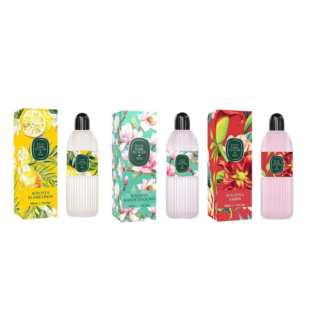 Eyüp Sabri Tuncer Kolonya Klasik Limon, Manolya Çiçeği ve Amber Pet Şişe 400 ml