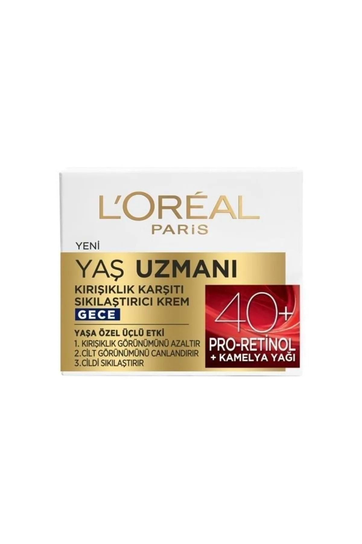 L'oréal Paris Yaş Uzmanı 40+ Kırışıklık Karşıtı Gece Kremi 50 ml
