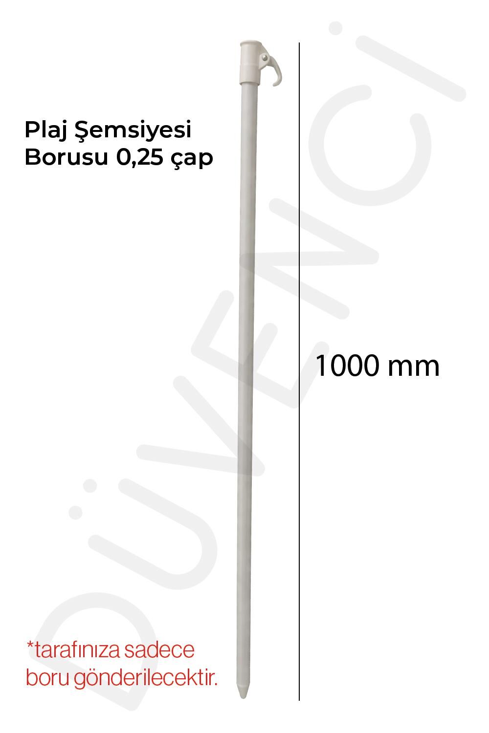 Plaj Şemsiyesi Uyumlu Çelik Boru 0,25 x 1000 mm