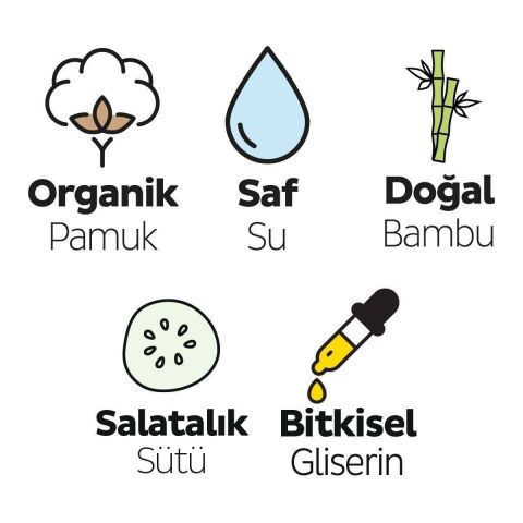 Sleepy Islak Havlu Mendil 90 Yaprak Natural Yenidoğan 2 Li Set 180 Yaprak Plastik Kapaklı