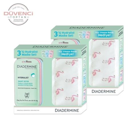 Diadermine Hydralist 3'lü Maske Seti + Saç Bandı x 2 Adet