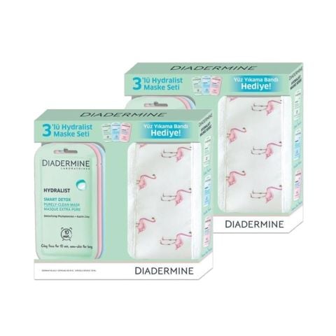 Diadermine Hydralist 3'lü Maske Seti + Saç Bandı x 2 Adet