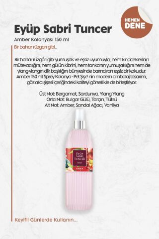 Eyüp Sabri Tuncer Amber Kolonyası 150 ml