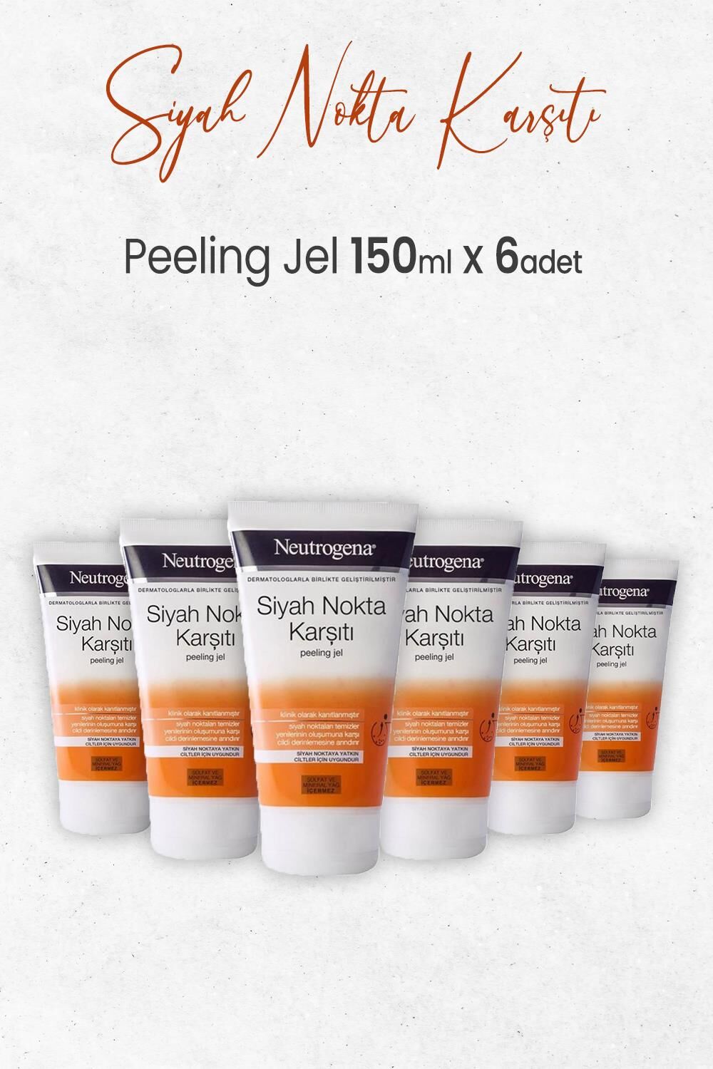 Neutrogena Siyah Nokta Karşıtı Peeling 150 ml x 6 Adet