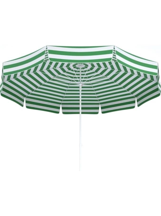 Yeşil Beyaz Plaj Şemsiyesi 180cm, 8 Telli