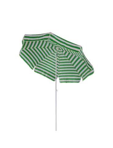 Yeşil Beyaz Plaj Şemsiyesi 180cm, 8 Telli