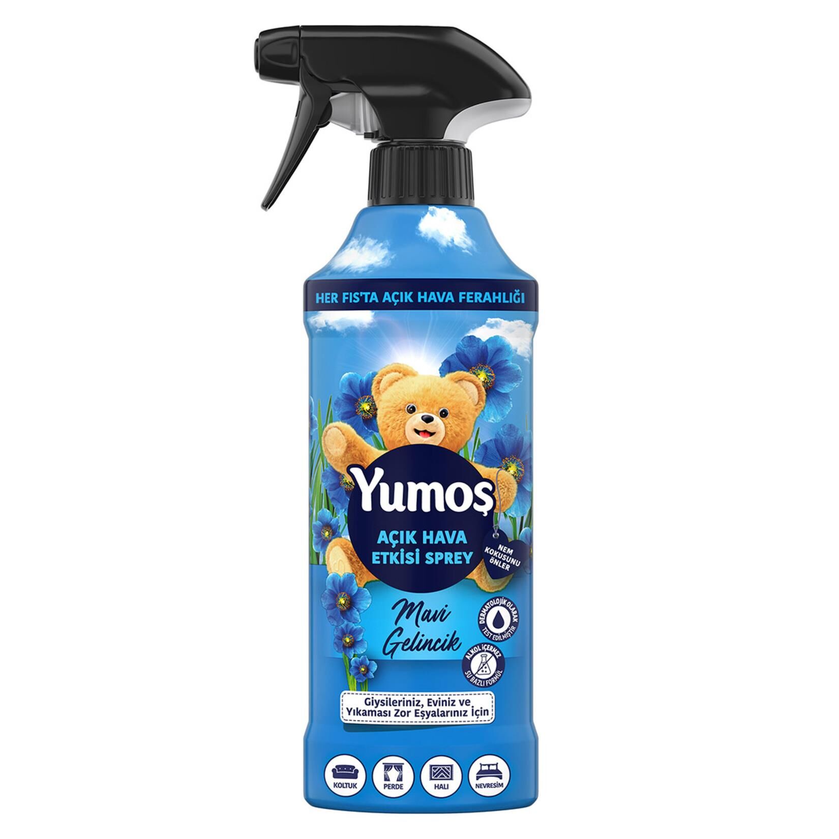Yumoş Mavi Gelincik Açık Hava Etkisi, Yıkanması zor eşyalar için Sprey 430 ml