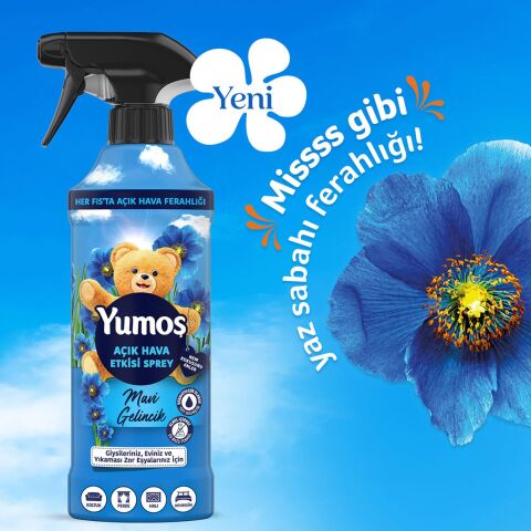 Yumoş Mavi Gelincik Açık Hava Etkisi, Yıkanması zor eşyalar için Sprey 430 ml