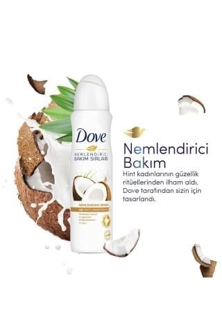 Dove Hindistan Cevizi Kadın Sprey Deodorant 150 ml x 3