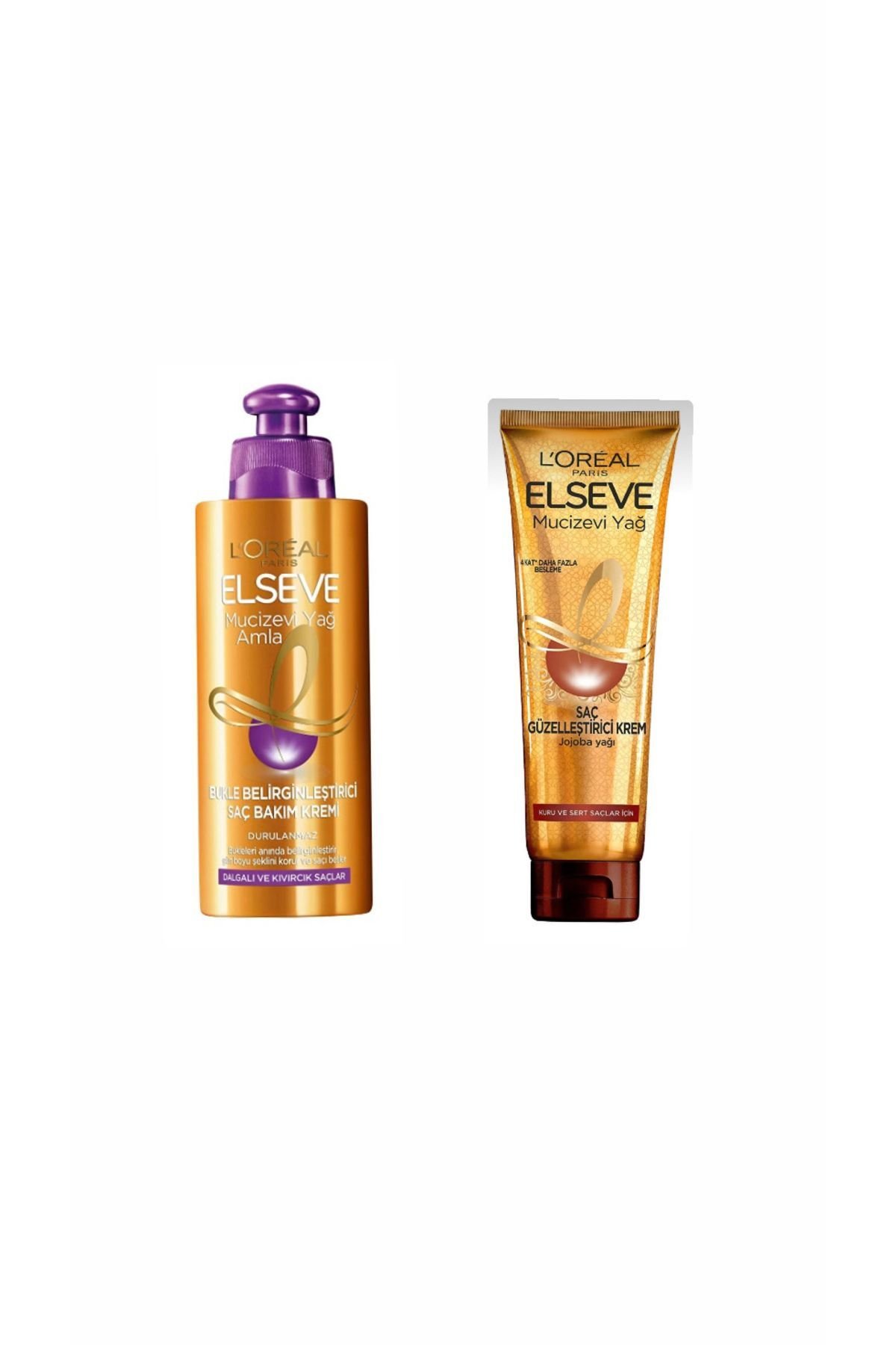 Elseve Ş ekil Veren Saç Güzelleştirici Krem ve Bukle Belirginleştirici Saç Bakım Kremi